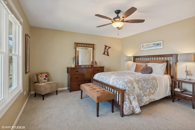 2212 High Point Dr, Lindenhurst, IL 60046 - bedroom featuring carpet flooring, baseboards, and a ceiling fan