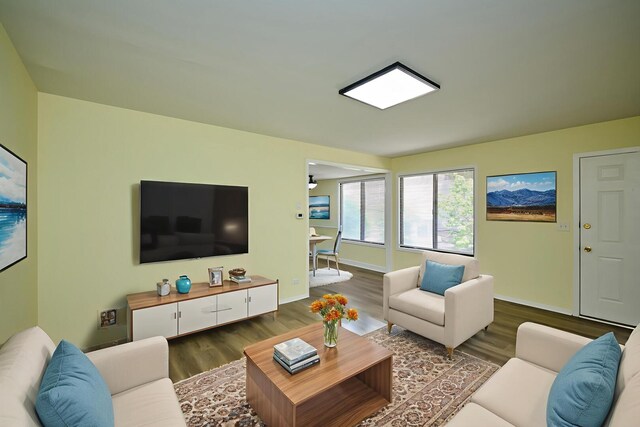 6256 Kit Carson Dr Unit 6256, Hanover Park, IL 60133 - living area featuring wood finished floors and baseboards
