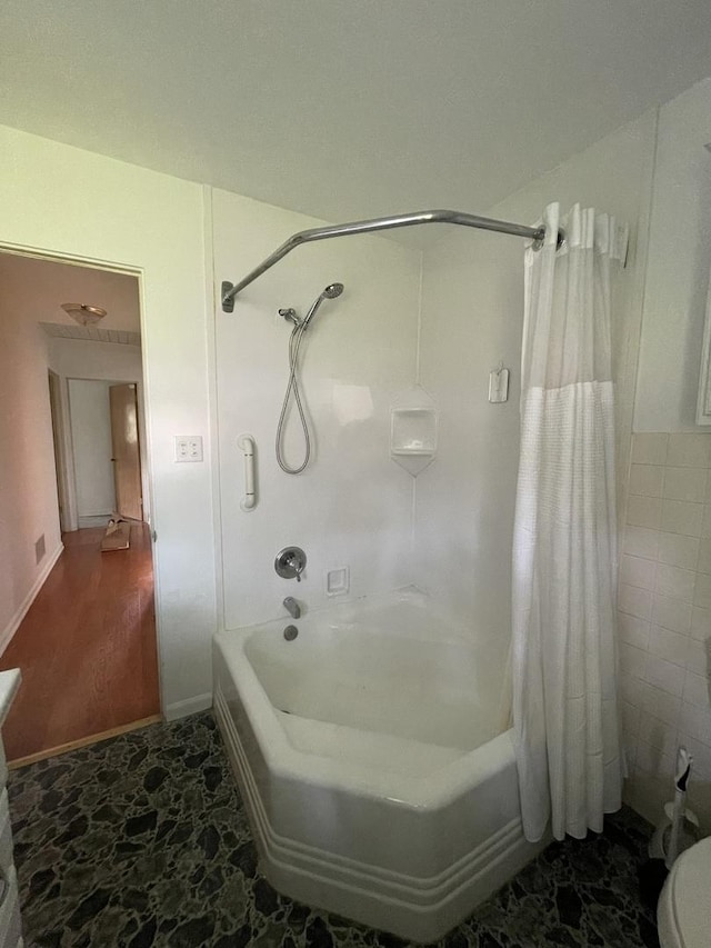 2009 Boehme St, Lockport, IL 60441 - bathroom with shower / bath combination with curtain and toilet