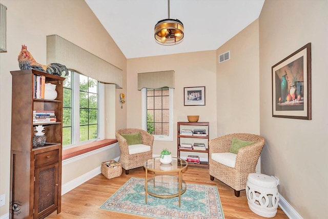 20400 Mackinac Point Dr, Frankfort, IL 60423 - living area with wood finished floors and lofted ceiling