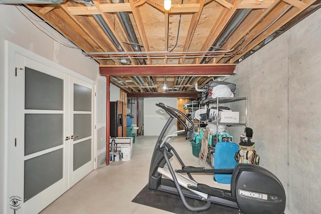 20400 Mackinac Point Dr, Frankfort, IL 60423 - workout room featuring french doors
