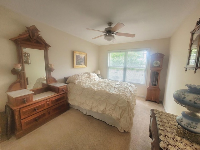 626 Sedgegrass Dr, Champaign, IL 61822 - bedroom with light colored carpet and a ceiling fan