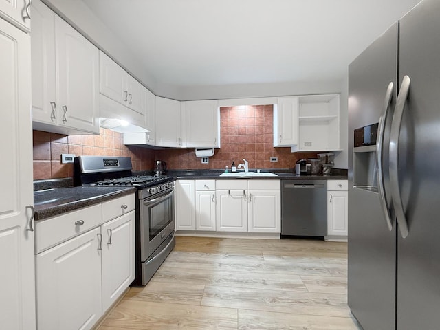 120 Collen Dr Unit 219, Lombard, IL 60148 - kitchen with appliances with stainless steel finishes, a sink, white cabinetry, and open shelves