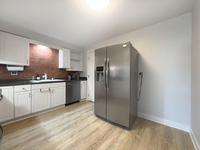 120 Collen Dr Unit 219, Lombard, IL 60148 - kitchen with stainless steel appliances, a sink, light wood-style floors, and white cabinets