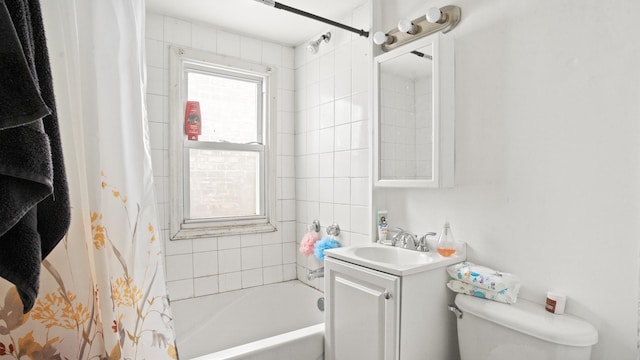 1226 S 50th Ct, Cicero, IL 60804 - bathroom with vanity, toilet, and shower / tub combo with curtain