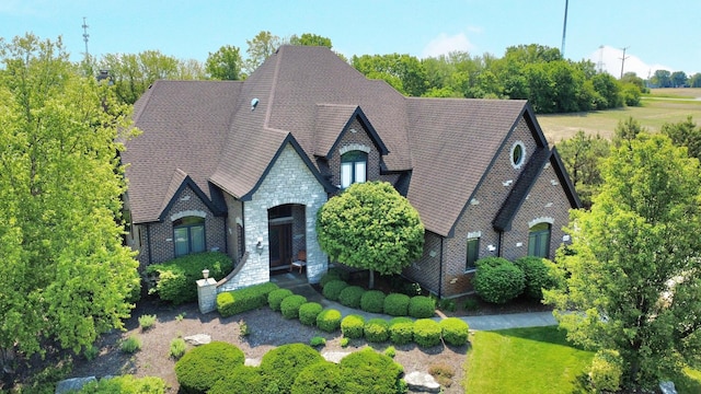 18545 S Marilynn Ct, Mokena, IL 60448 - french provincial home with stone siding and brick siding