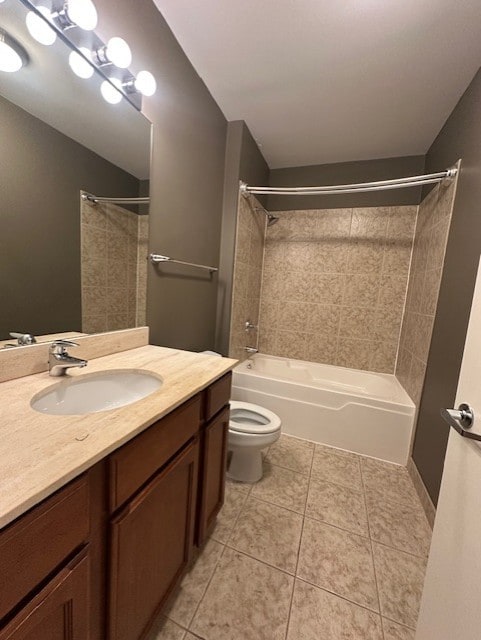 1160 S Michigan Ave Unit 2105, Chicago, IL 60605 - full bath featuring vanity, toilet, shower / tub combination, and tile patterned flooring