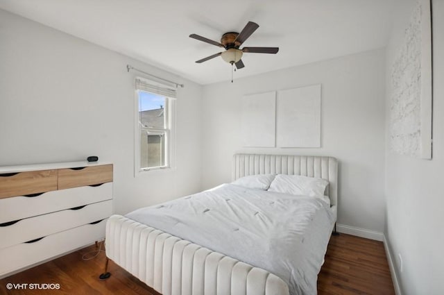 1800 W Diversey Pkwy Unit F, Chicago, IL 60614 - bedroom featuring wood finished floors, baseboards, and a ceiling fan