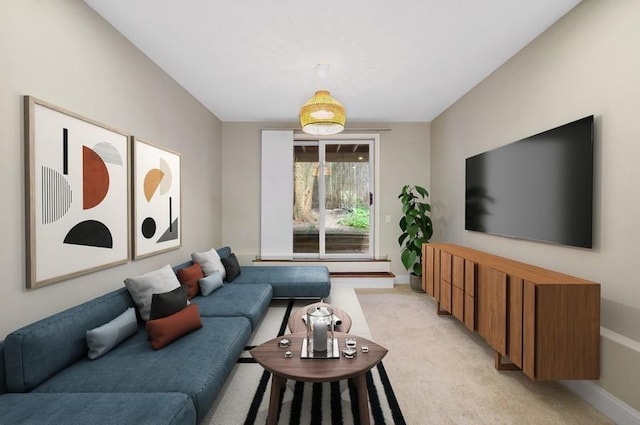 1800 W Diversey Pkwy Unit F, Chicago, IL 60614 - living room featuring light carpet and baseboards