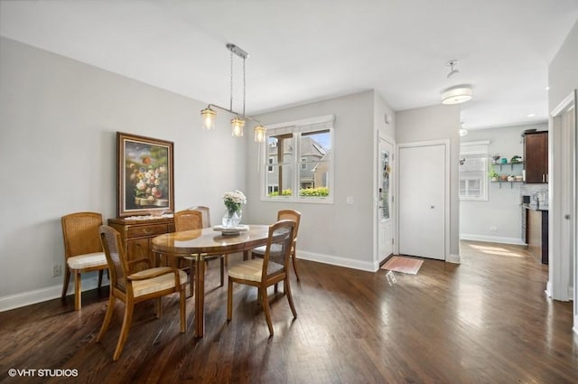 1800 W Diversey Pkwy Unit F, Chicago, IL 60614 - dining room with baseboards and dark wood-style flooring