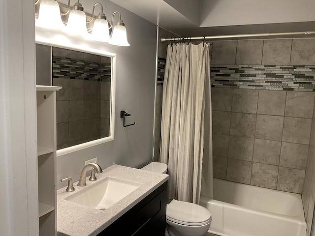 624 Catalpa Ln, Bartlett, IL 60103 - bathroom featuring toilet, vanity, and shower / tub combo