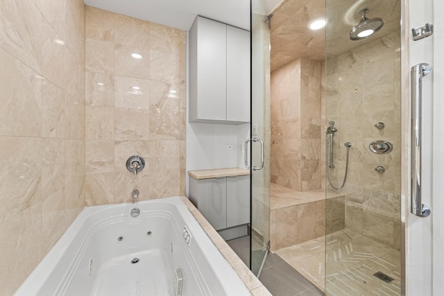 1000 N Lake Shore Plz Unit 17C, Chicago, IL 60611 - full bath with a stall shower and a whirlpool tub