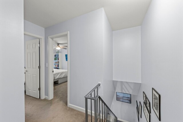 1693 Ashburn Ct Unit B, Wheaton, IL 60189 - hall with an upstairs landing, carpet, and baseboards