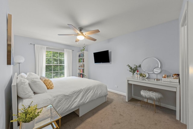 1693 Ashburn Ct Unit B, Wheaton, IL 60189 - bedroom featuring carpet floors, baseboards, and a ceiling fan