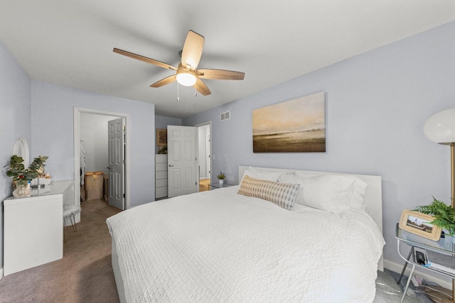 1693 Ashburn Ct Unit B, Wheaton, IL 60189 - bedroom with carpet floors, ceiling fan, and baseboards