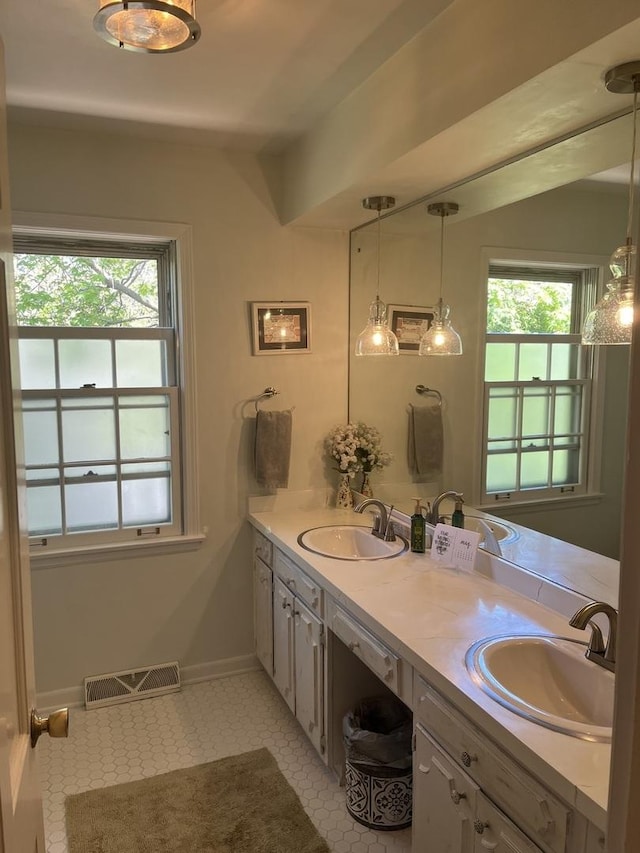 1539 Wincanton Dr, Deerfield, IL 60015 - full bathroom featuring plenty of natural light and double vanity