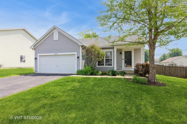 604 Keller St, Plano, IL 60545 - single story home featuring asphalt driveway and a garage