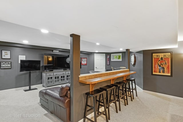 3022 Woods Creek Ln, Algonquin, IL 60102 - indoor bar with carpet flooring, recessed lighting, and baseboards