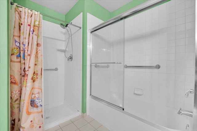 9355 Irving Park Rd Unit 506, Schiller Park, IL 60176 - full bath featuring shower / bath combination with glass door and tile patterned flooring