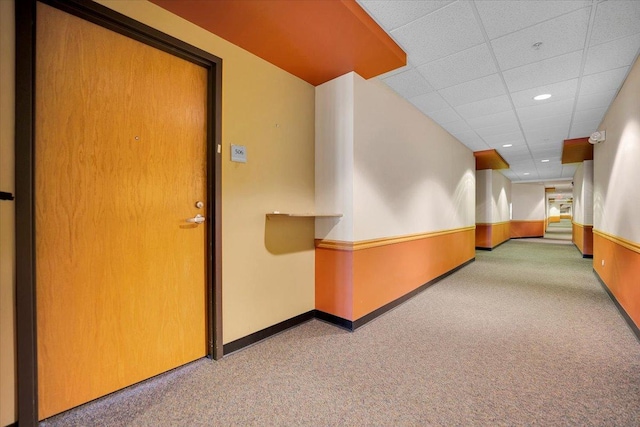 9355 Irving Park Rd Unit 506, Schiller Park, IL 60176 - hall featuring carpet, recessed lighting, and a drop ceiling