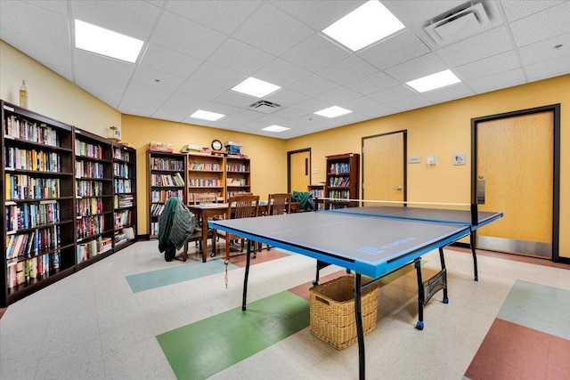 9355 Irving Park Rd Unit 506, Schiller Park, IL 60176 - playroom with a paneled ceiling and tile patterned floors