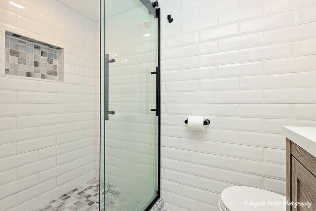 909 Aimtree Pl, Schaumburg, IL 60194 - bathroom with a shower stall, toilet, and vanity