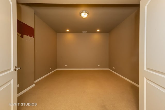4453 S Berkeley Ave Unit 1, Chicago, IL 60653 - empty room featuring light colored carpet, baseboards, and recessed lighting