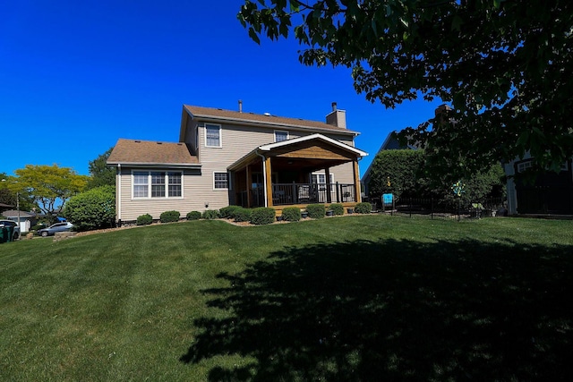523 Jaquays St, Lockport, IL 60441 - rear view of property with a chimney