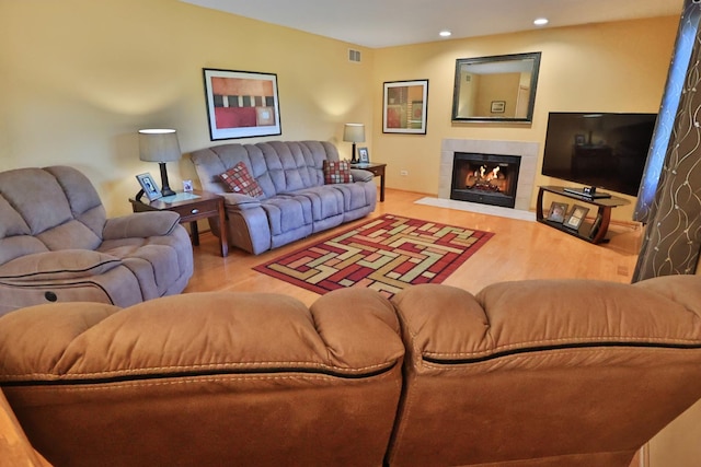 523 Jaquays St, Lockport, IL 60441 - living room with a fireplace and recessed lighting