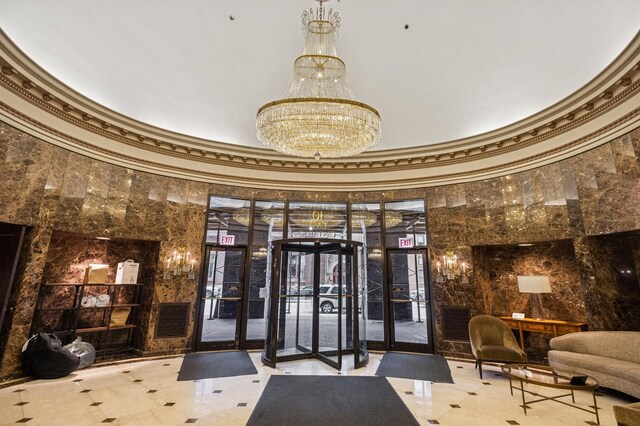 10 E Ontario St Unit 3609, Chicago, IL 60611 - building lobby featuring a high ceiling