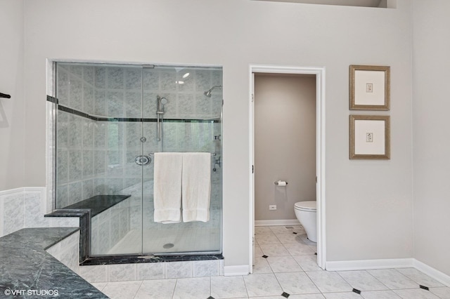 1543 Shawnee Trl, Riverwoods, IL 60015 - bathroom with a stall shower and tile patterned floors