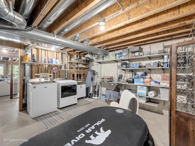 1016 Hummingbird Way, Bartlett, IL 60103 - basement featuring washer and dryer