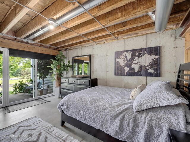 1016 Hummingbird Way, Bartlett, IL 60103 - bedroom with concrete flooring and access to outside