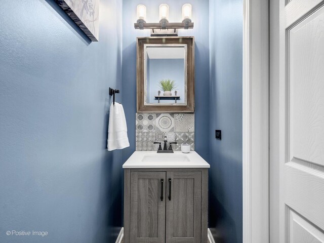 1016 Hummingbird Way, Bartlett, IL 60103 - bathroom with tasteful backsplash and vanity