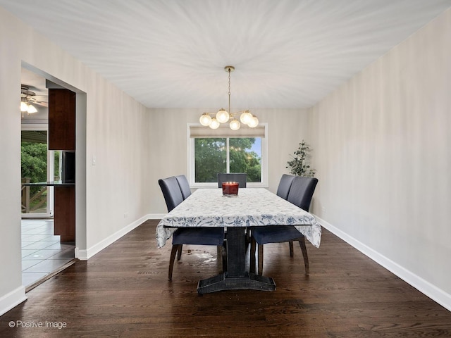 625 N Dupage Ave, Addison, IL 60101 - dining room featuring a chandelier, healthy amount of natural light, baseboards, and wood finished floors