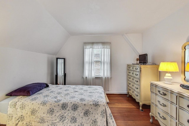 10752 S Washtenaw Ave, Chicago, IL 60655 - bedroom featuring vaulted ceiling and dark wood-type flooring