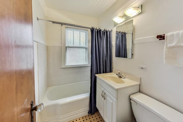 10752 S Washtenaw Ave, Chicago, IL 60655 - full bathroom featuring vanity, toilet, and shower / bath combo with shower curtain