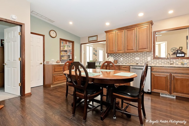 611 Filly Ln, Grayslake, IL 60030 - dining space featuring healthy amount of natural light, dark wood finished floors, and recessed lighting