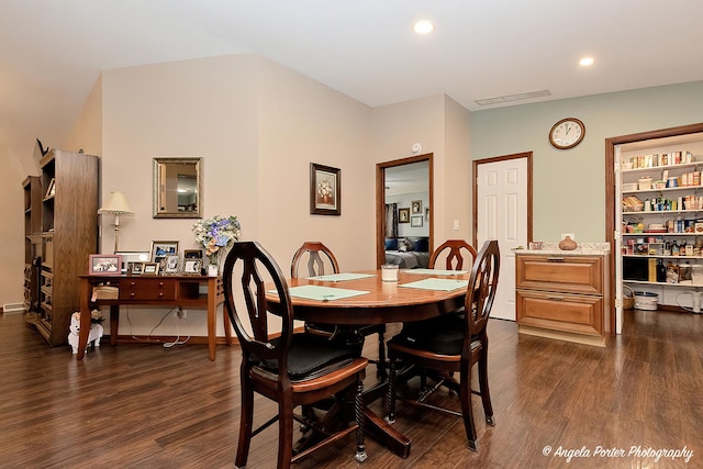 611 Filly Ln, Grayslake, IL 60030 - dining room featuring dark wood-type flooring and recessed lighting