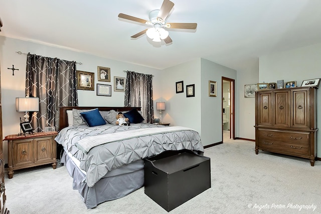 611 Filly Ln, Grayslake, IL 60030 - bedroom featuring light colored carpet and ceiling fan