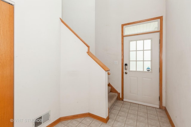 24149 W Pear Tree Cir Unit A, Plainfield, IL 60585 - entrance foyer with stairs and light tile patterned floors