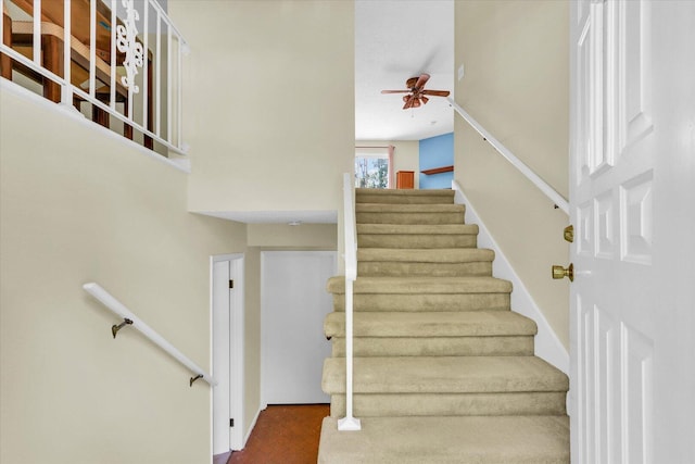 309 E Mchenry St, Urbana, IL 61801 - stairway with ceiling fan