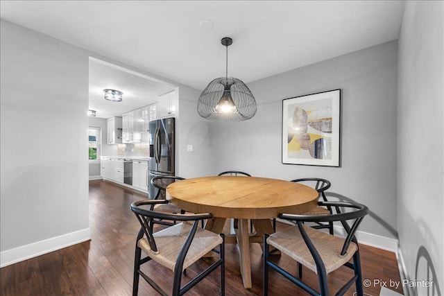 2800 Northampton Dr Unit A2, Rolling Meadows, IL 60008 - dining space featuring baseboards and dark wood-type flooring