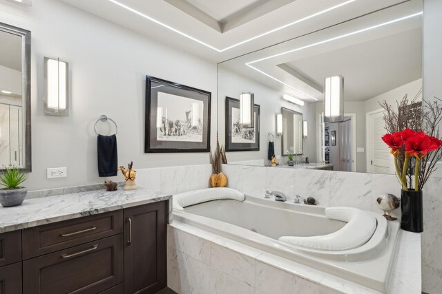 505 N Lake Shore Dr Unit 2206-2207, Chicago, IL 60611 - full bath featuring vanity and a whirlpool tub