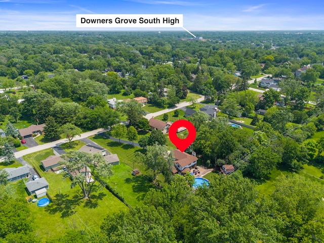 5760 Woodward Ave, Downers Grove, IL 60516 - bird's eye view of a heavily wooded area
