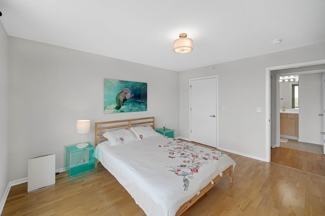 1640 Maple Ave Unit 1105, Evanston, IL 60201 - bedroom with light wood-style flooring and baseboards