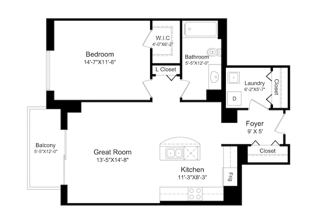 1640 Maple Ave Unit 1105, Evanston, IL 60201 - floor plan / room layout