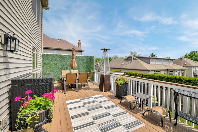 1N183 Stacy Ct, Glen Ellyn, IL 60137 - wooden terrace featuring outdoor dining space