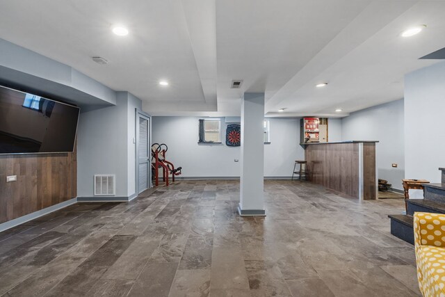 2115 Kenilworth Ave, Berwyn, IL 60402 - finished below grade area featuring recessed lighting, a dry bar, and baseboards