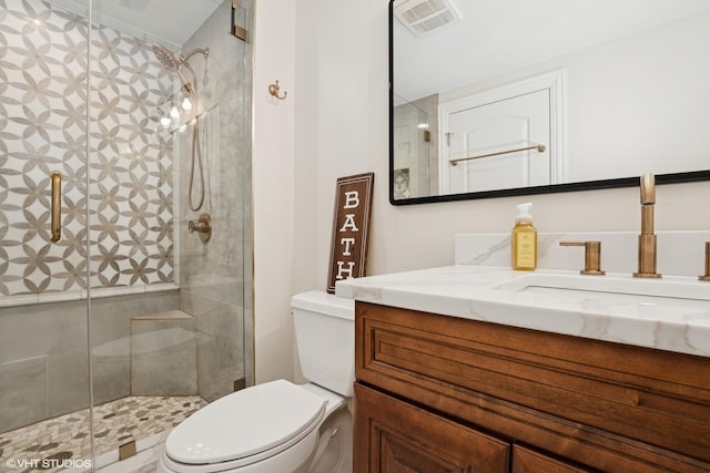 22844 Lakeview Estates Blvd, Frankfort, IL 60423 - full bath featuring toilet, vanity, and a stall shower